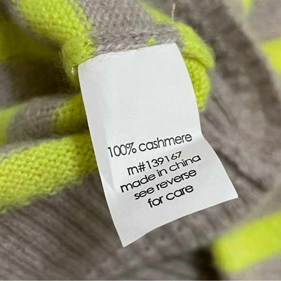 27 miles Women's 100% Cashmere Striped Pullover Crewneck Sweater Size XS. - Picture 6 of 7